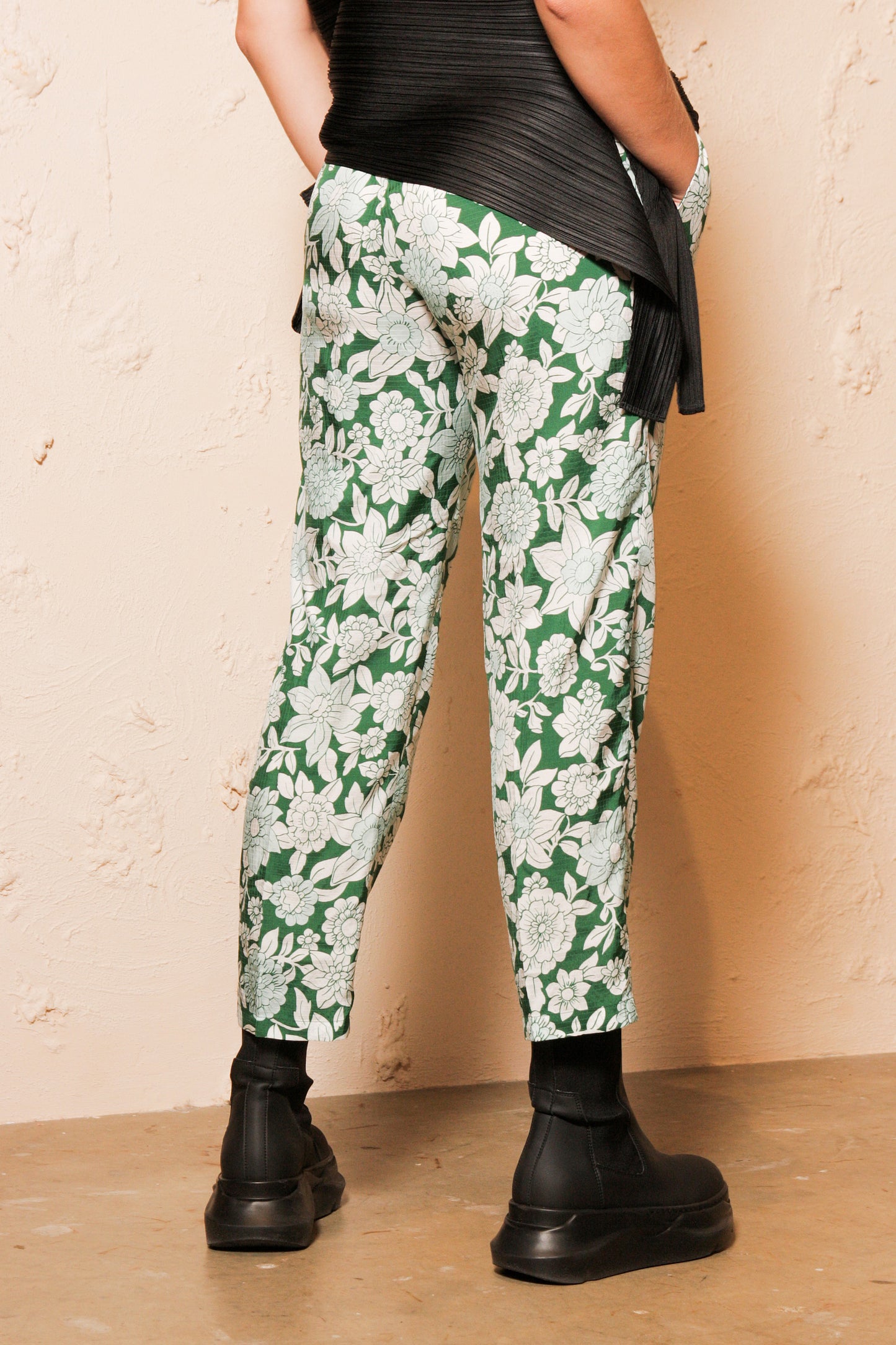 Peruna Green Elastic Waistband Trousers