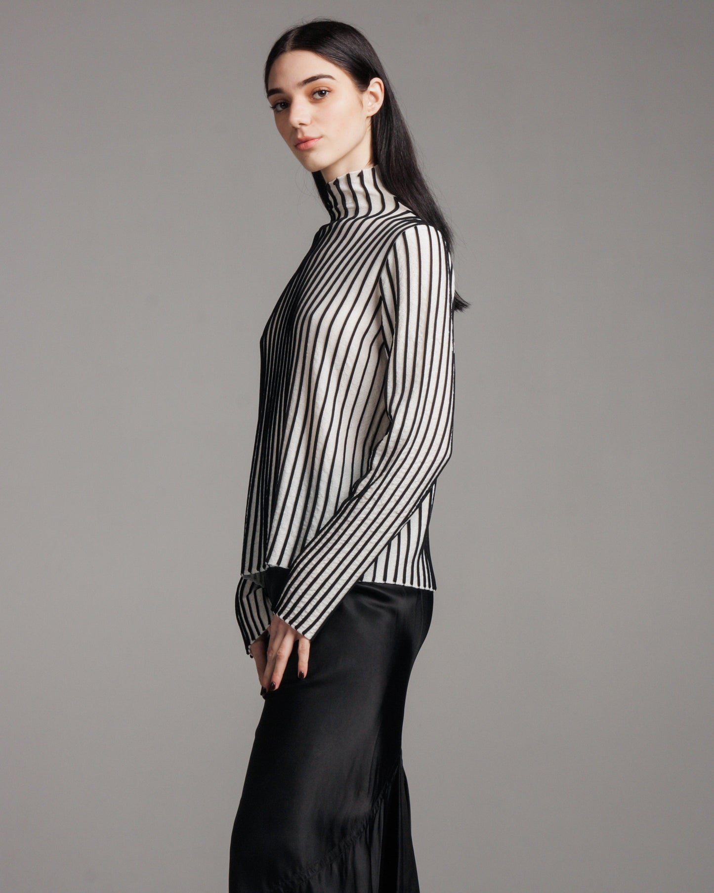 Black & White Stripe Kluki Knit Top