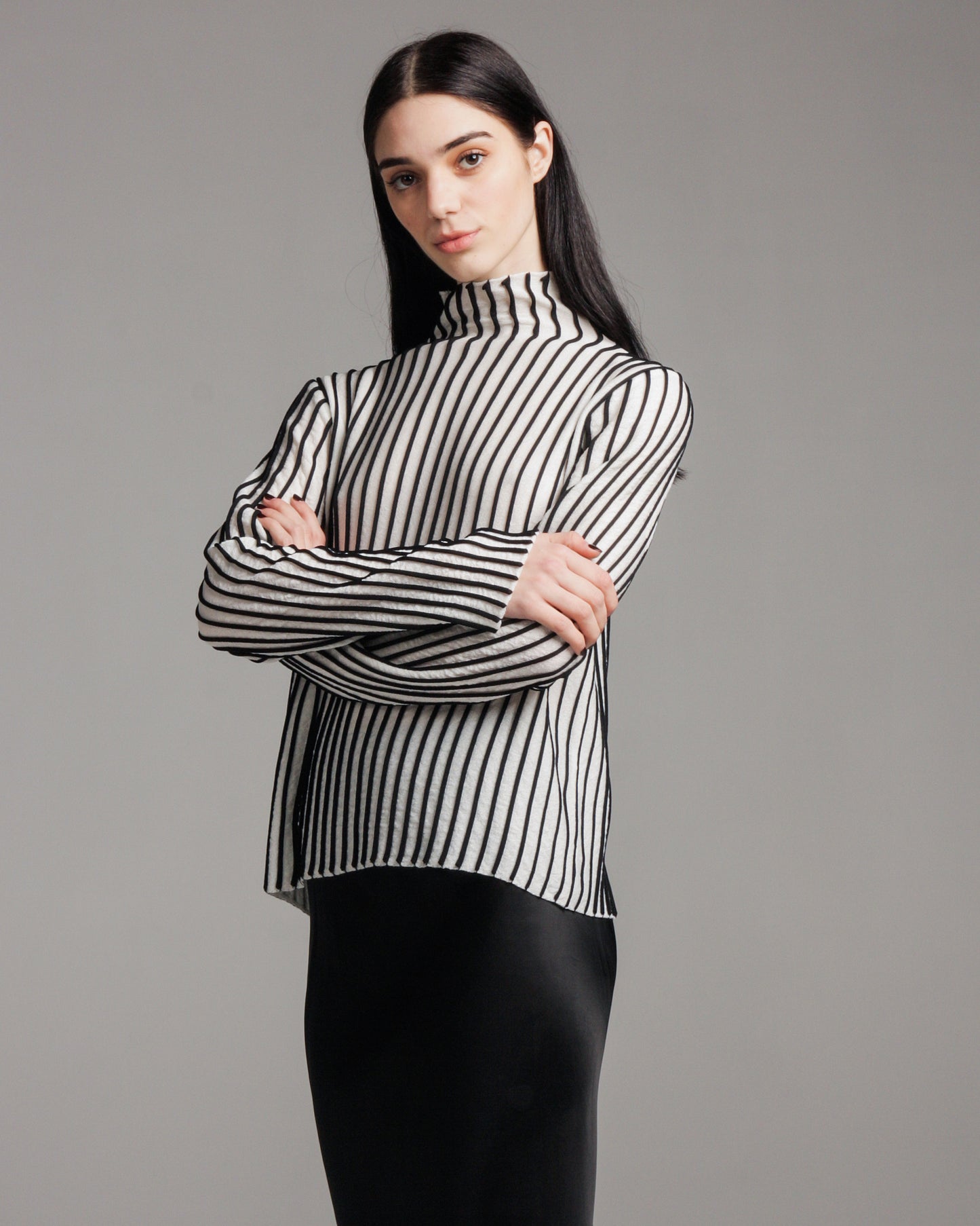 Black & White Stripe Kluki Knit Top