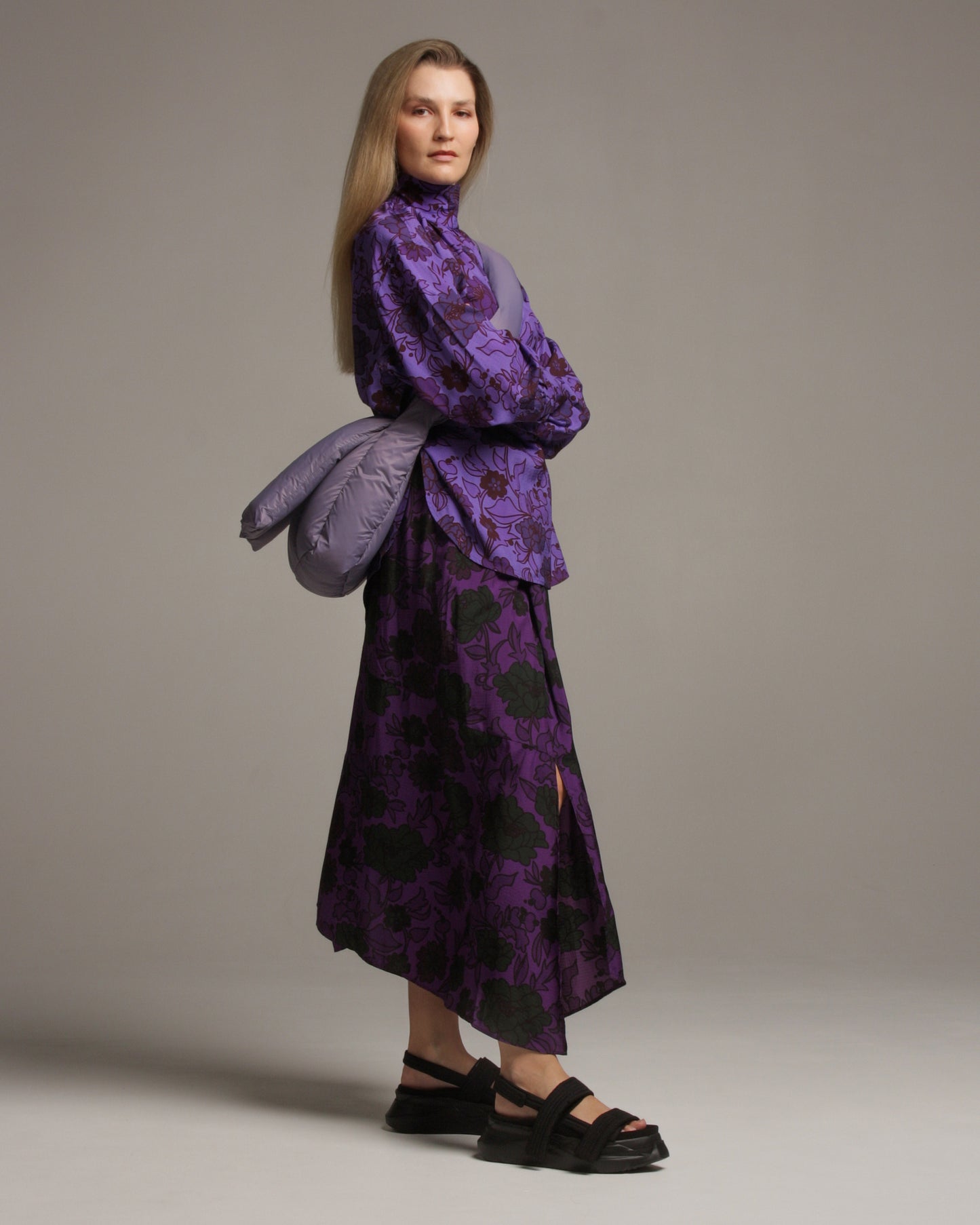 Sonam Plum Peonies Skirt