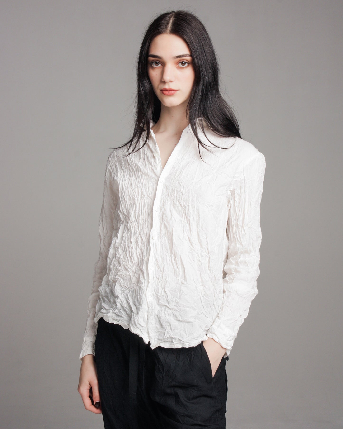 White Crinkle Shirt