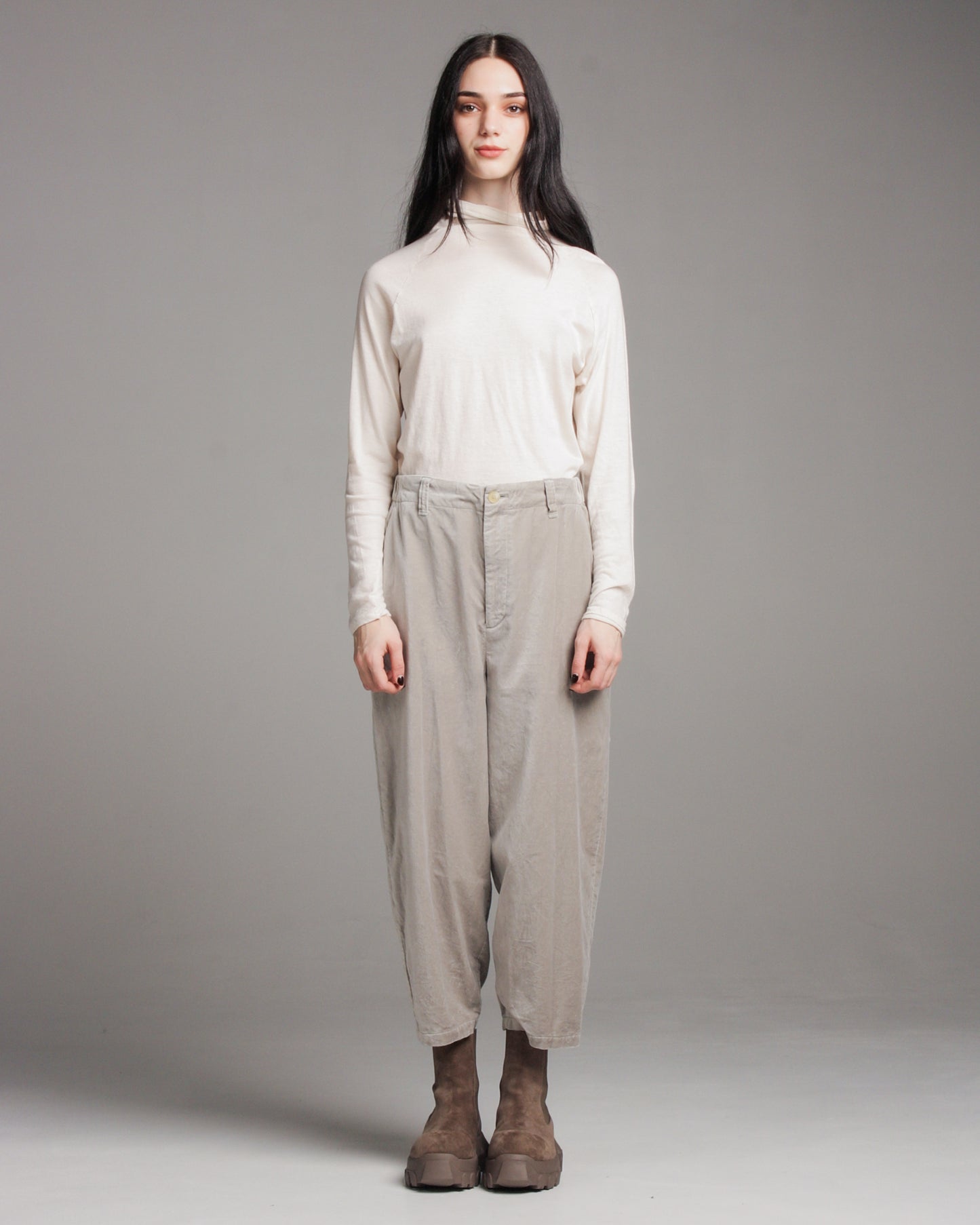 Grey Velvet Trousers