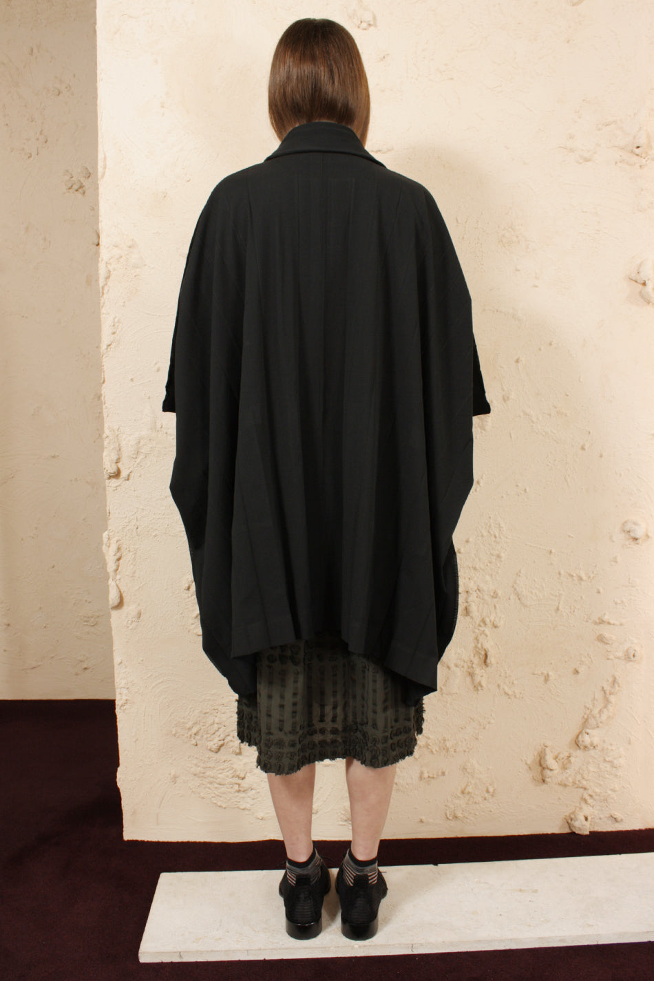 Wide Pleat Poncho