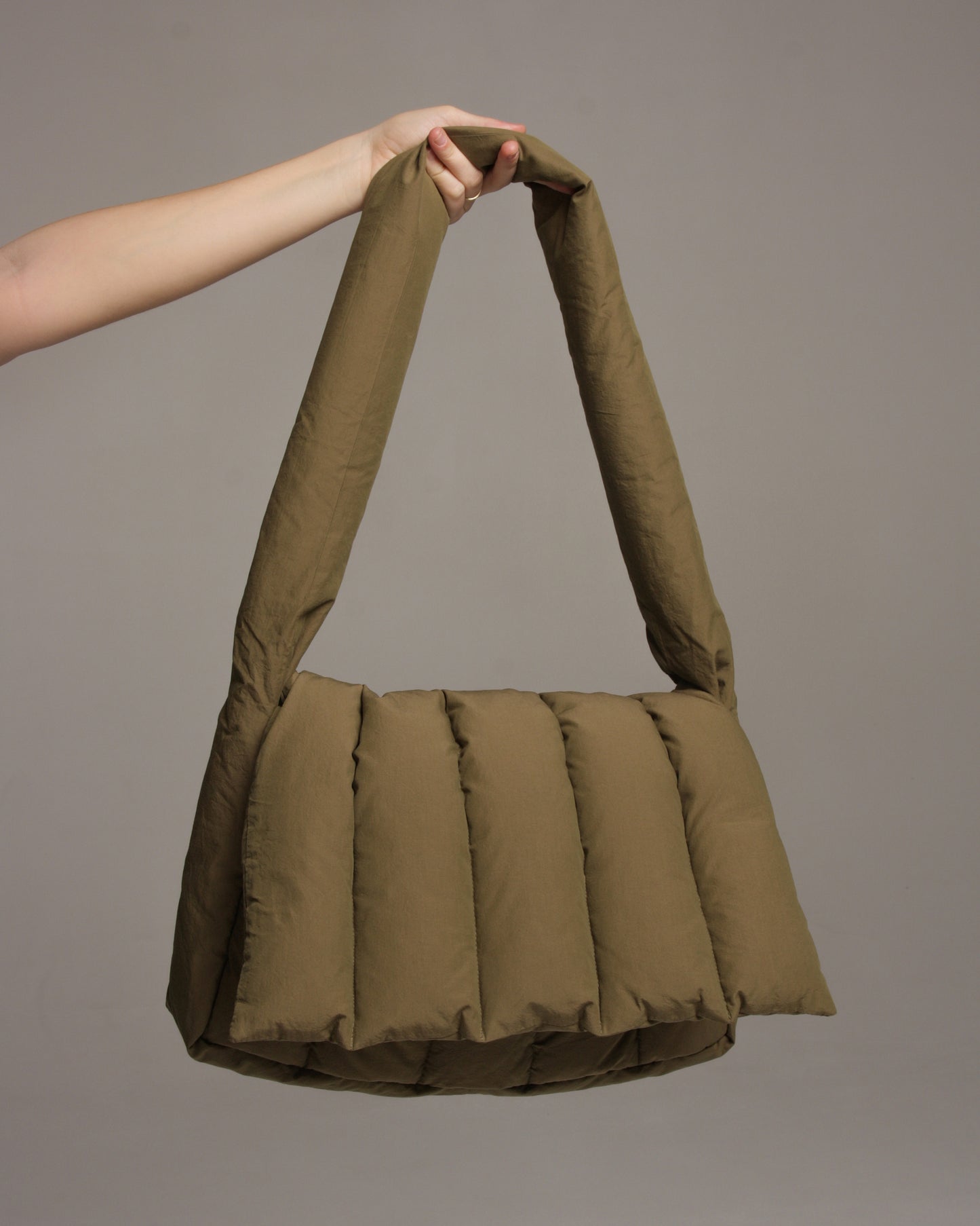 Arya Khaki Cotton Down Bag