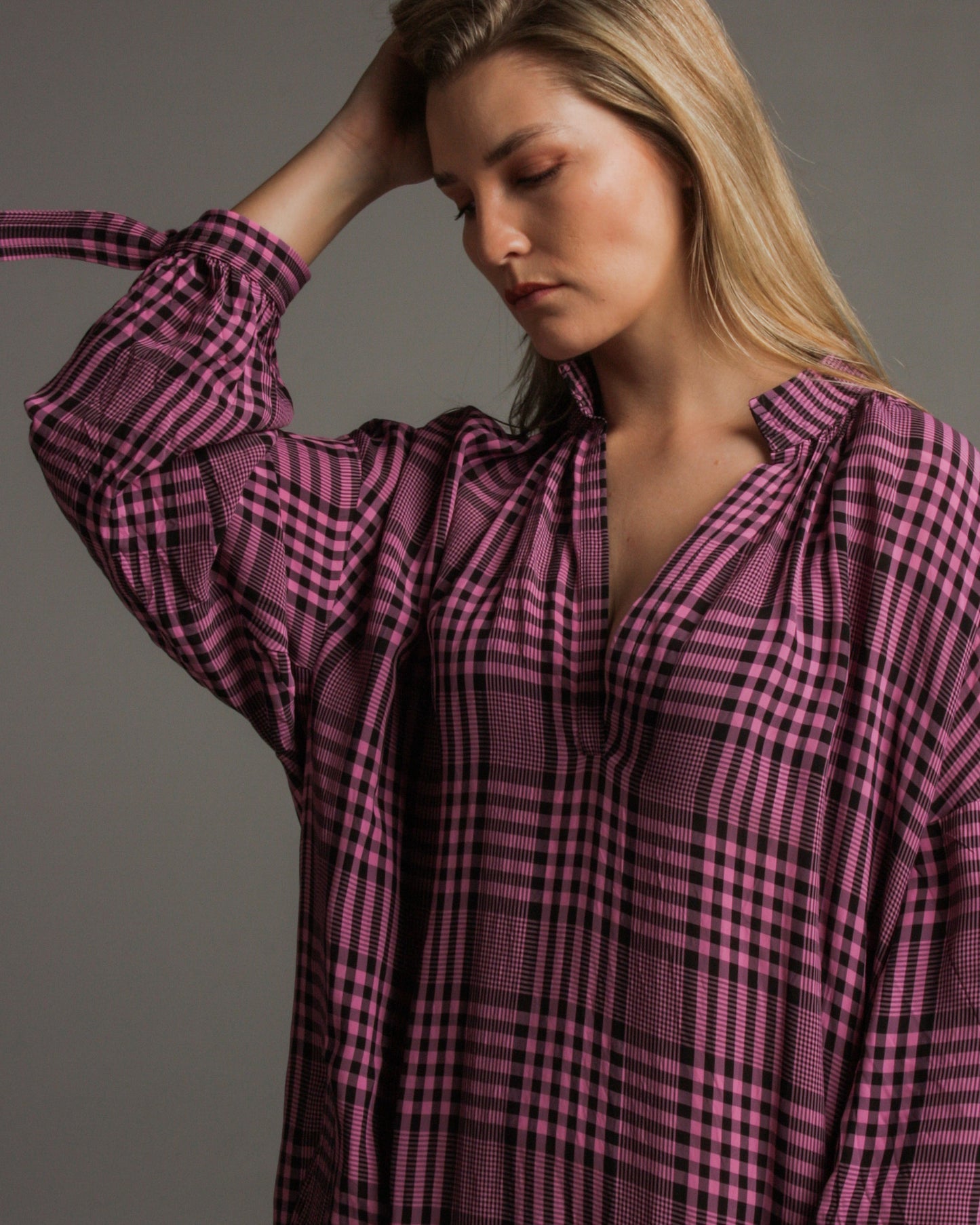 Dulcie Pink Check Dress