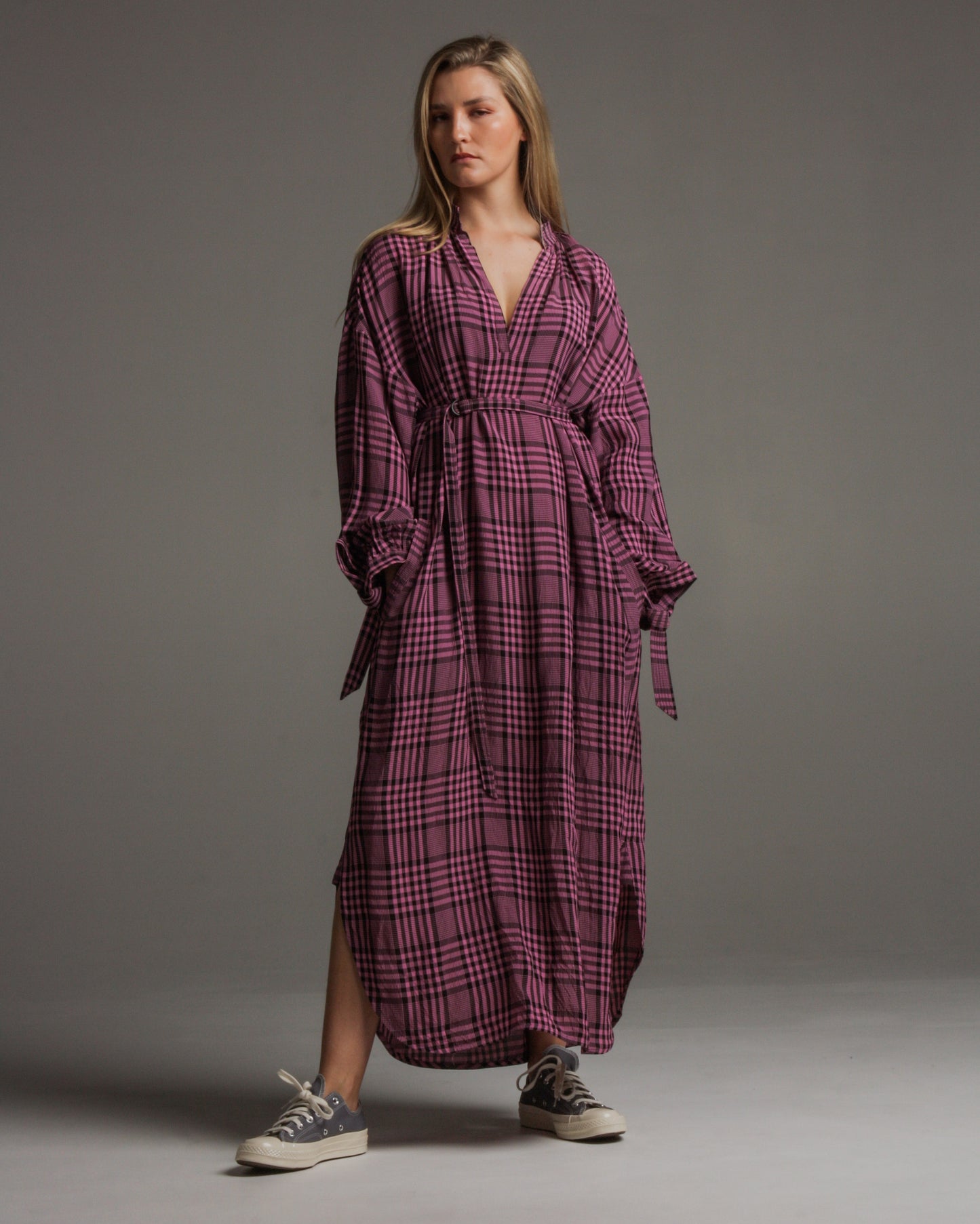 Dulcie Pink Check Dress