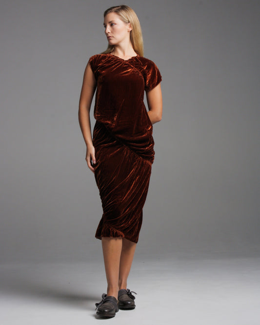 Silk Velvet Rossia Dress