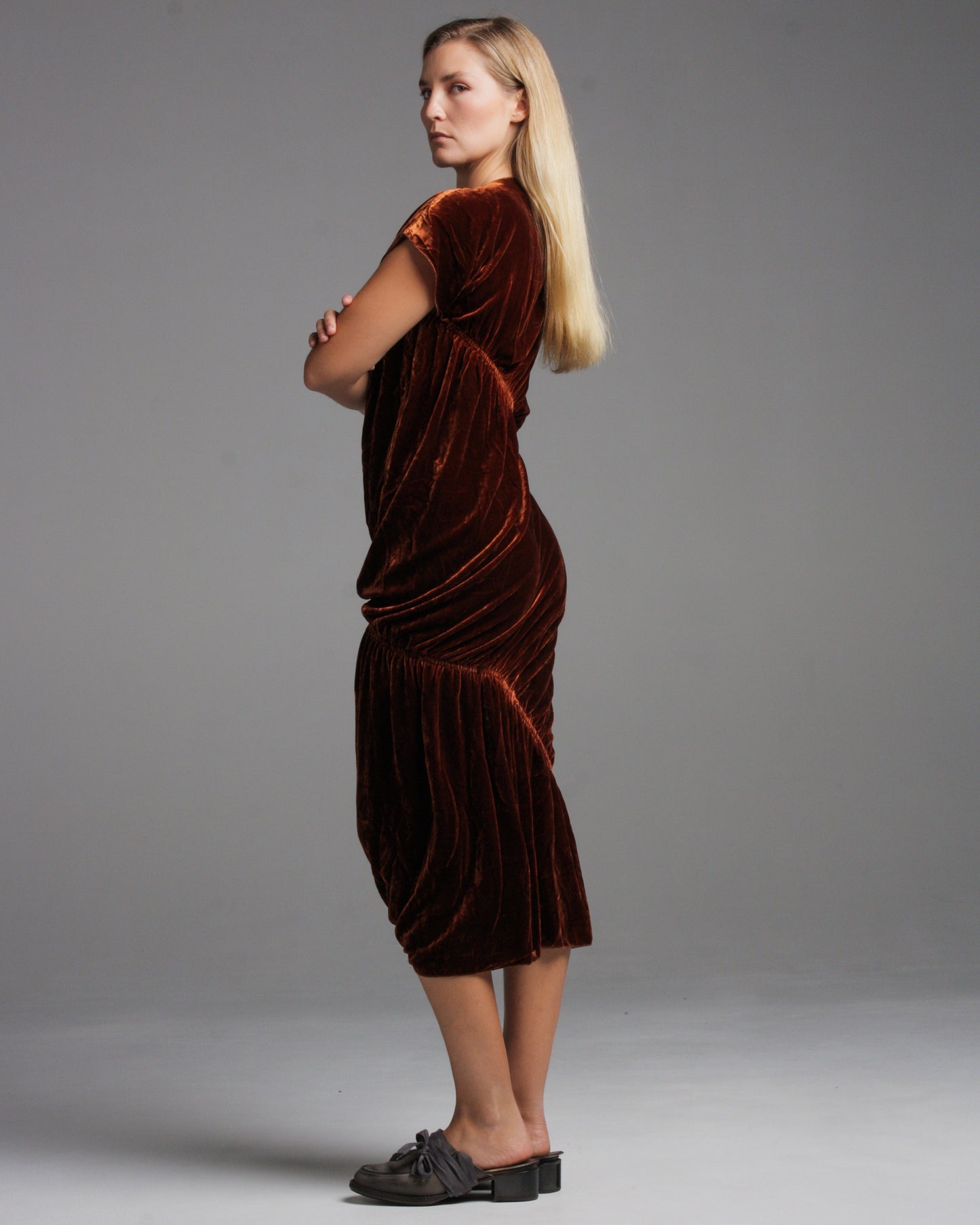 Silk Velvet Rossia Dress