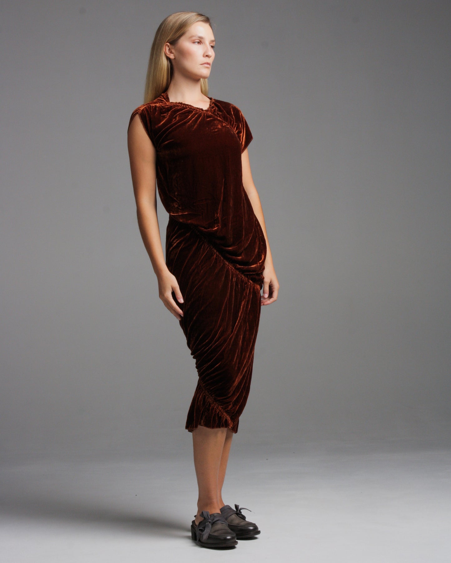 Silk Velvet Rossia Dress