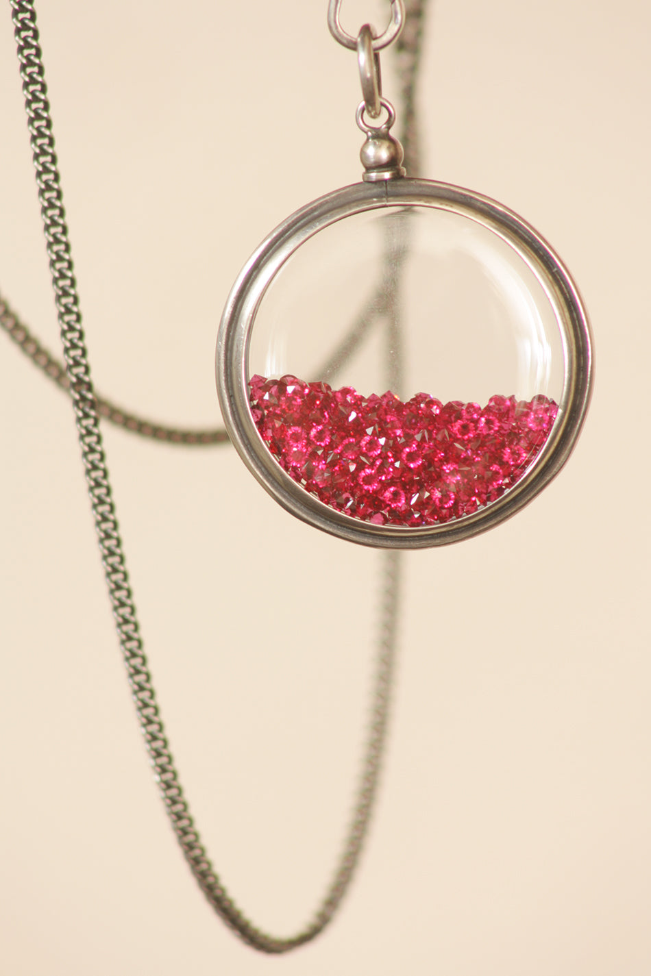 Ann Demeulemeester Simple Swarovski Ruby Necklace