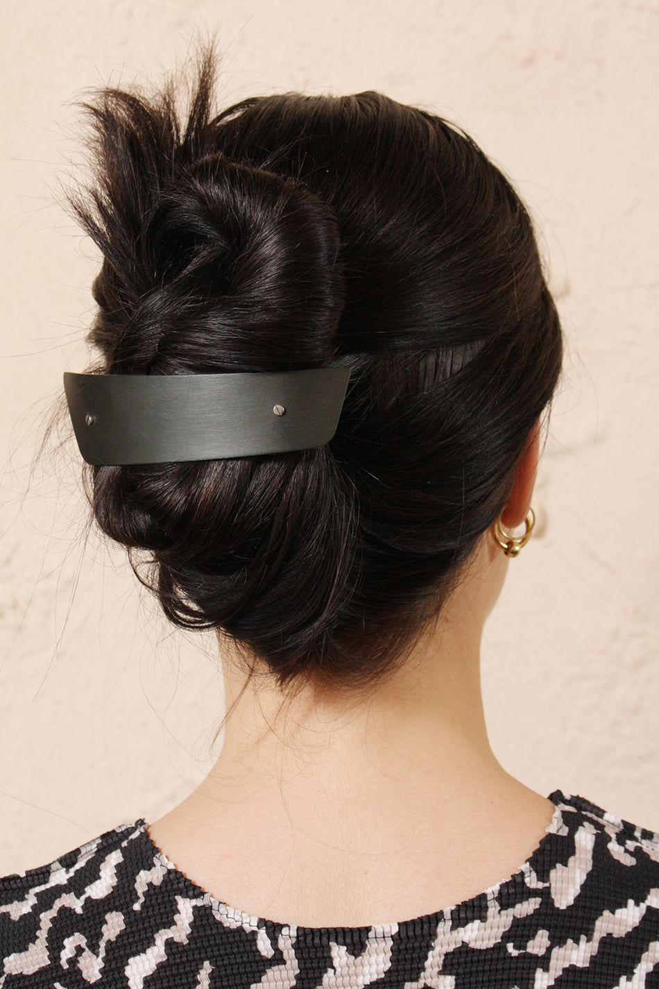 Aluminium Black Barrette