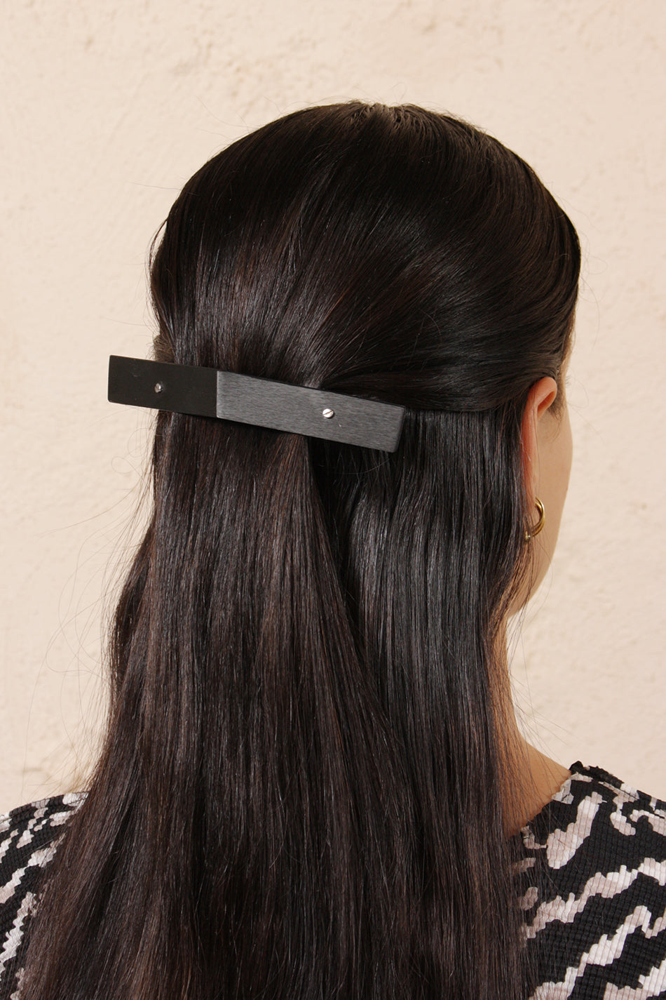 Aluminium Black Barrette