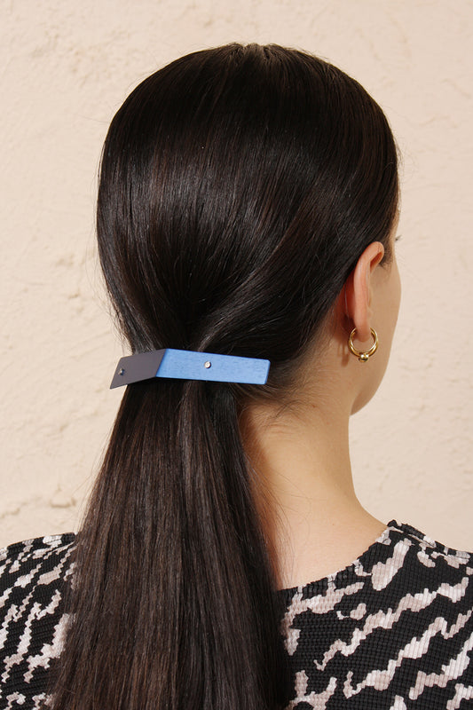 Aluminium Blue Barrette