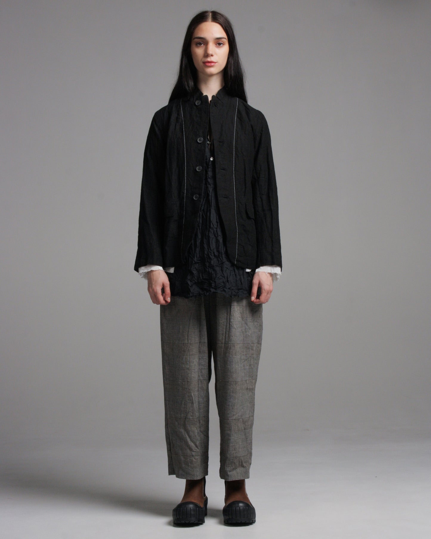 Black Classic Linen Jacket