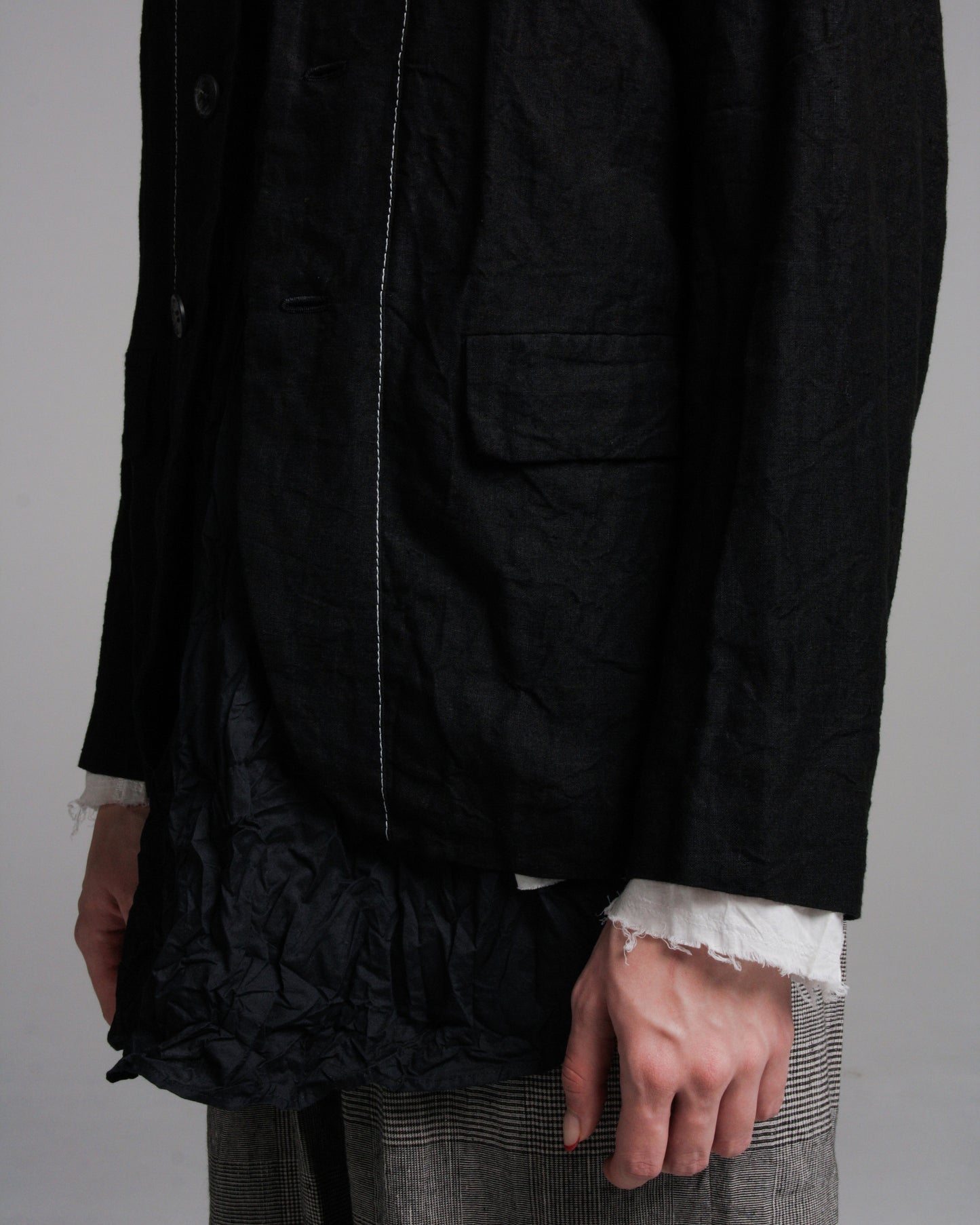 Black Classic Linen Jacket