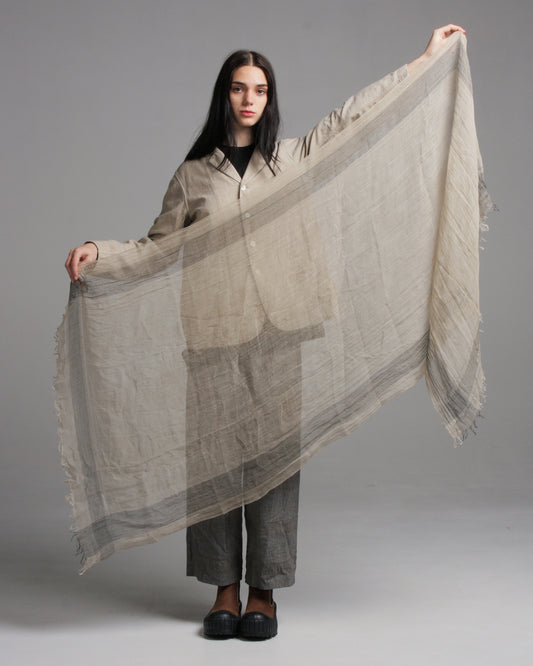 Beige Bengara Dye Stole