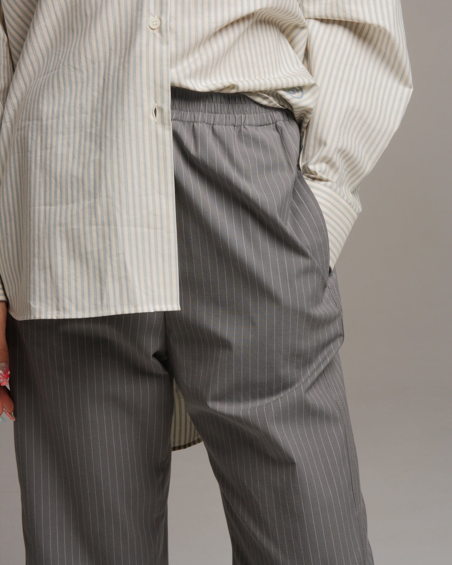 Relaxed Ash Tailored Striped Pant