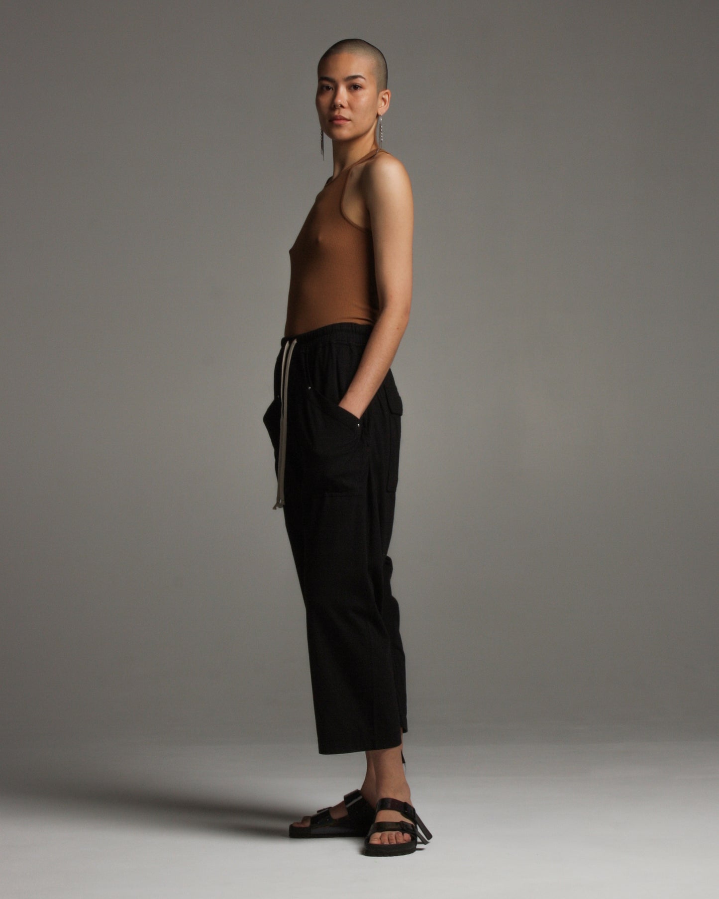 Drawstring Cropped Cargo Pant