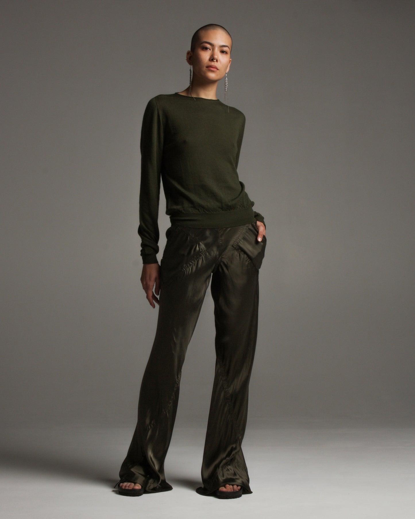 Green Bias Trouser