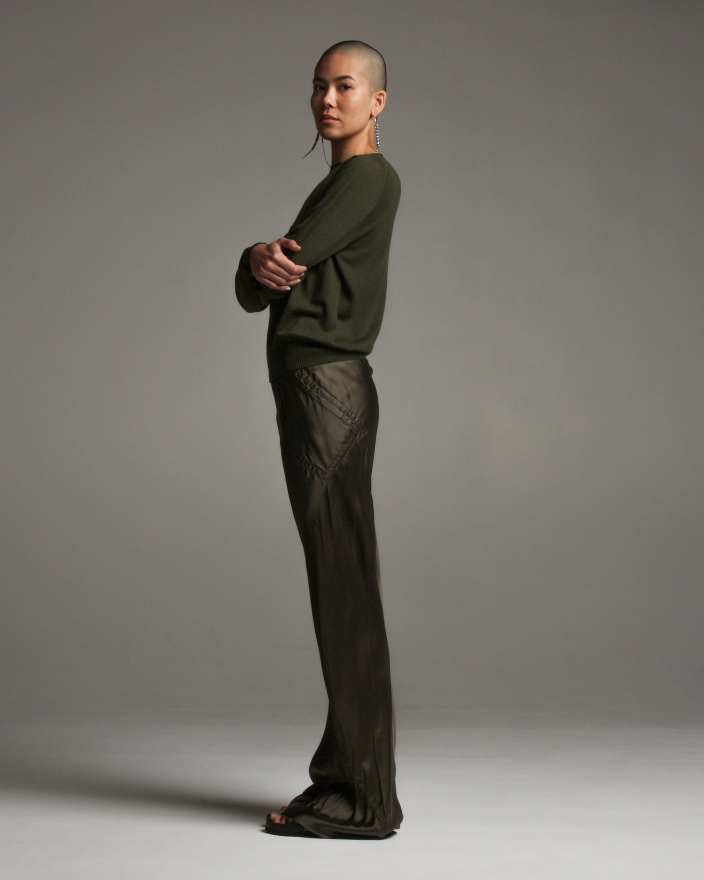 Green Bias Trouser