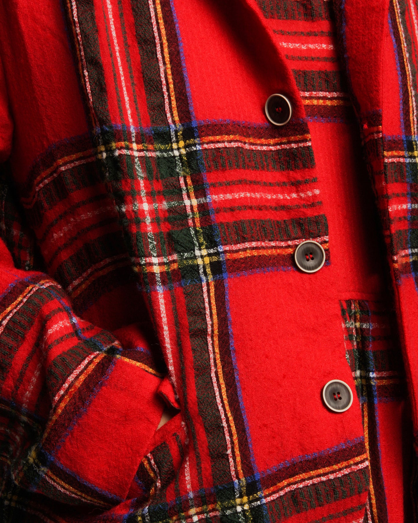 Red Tartan Wool Jacket