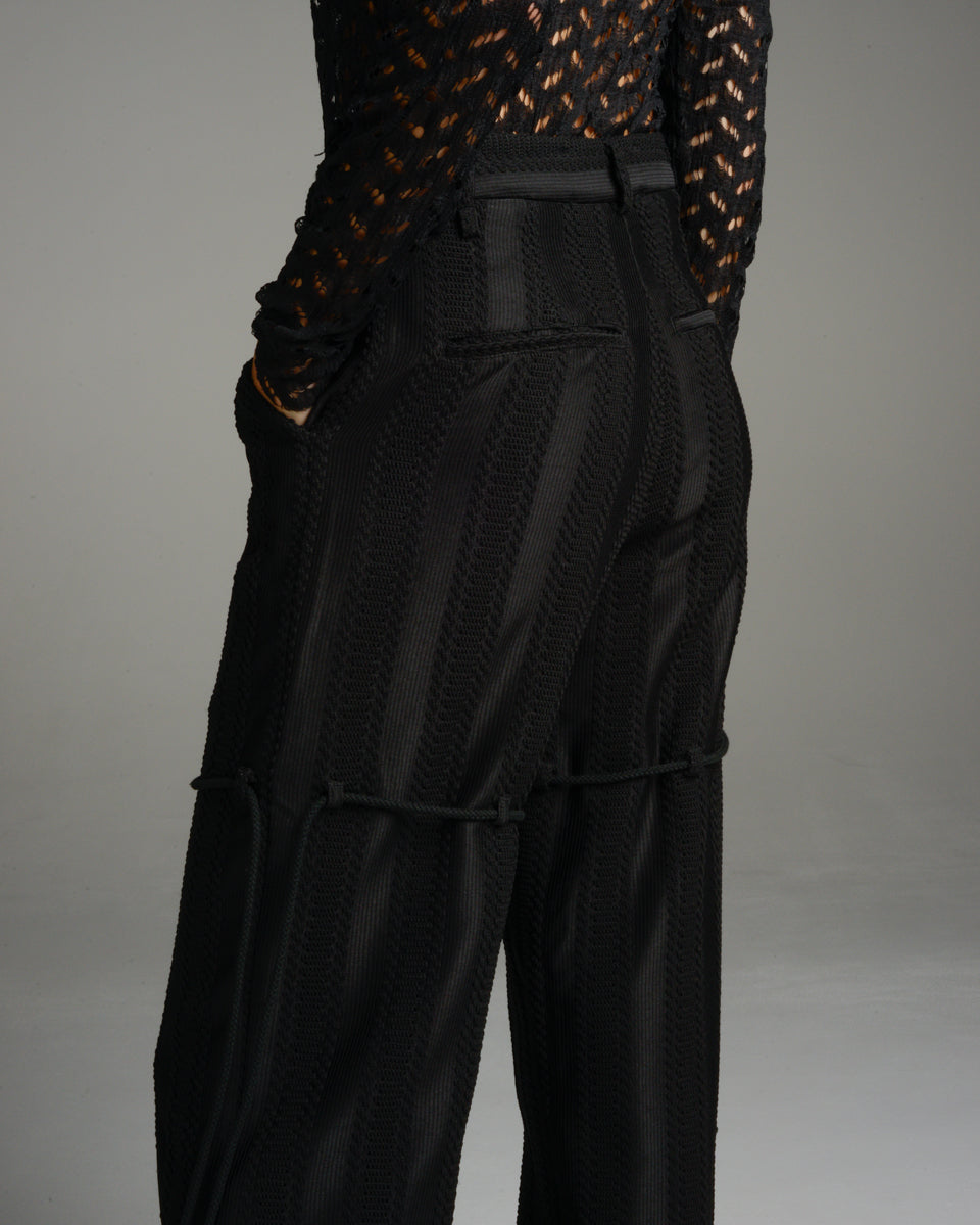 Black Chain Lace Pants