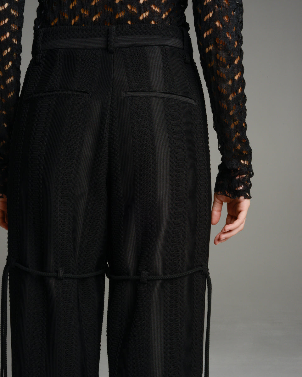 Black Chain Lace Pants