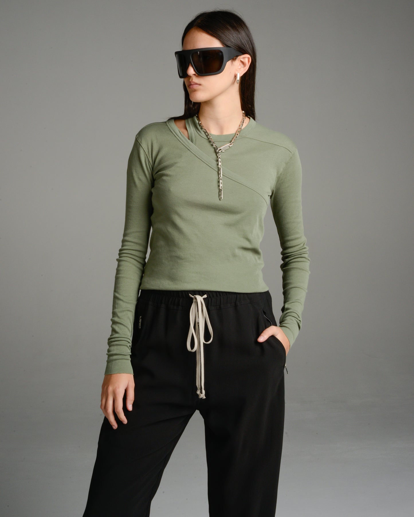 Moss Banana Long Sleeve Top